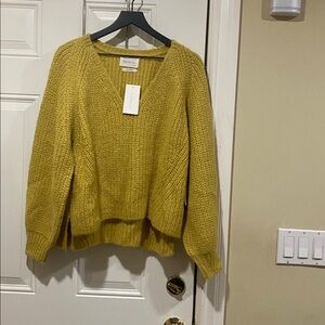 New with tag Eleven Six Yellow Alpaca Blend Tess Sweater